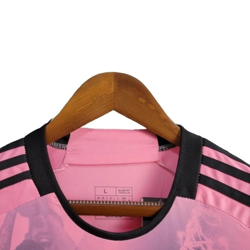 Camisa Inter Miami Edição Champion 24/25 - Torcedor Adidas Masculina - Rosa com detalhes em preto