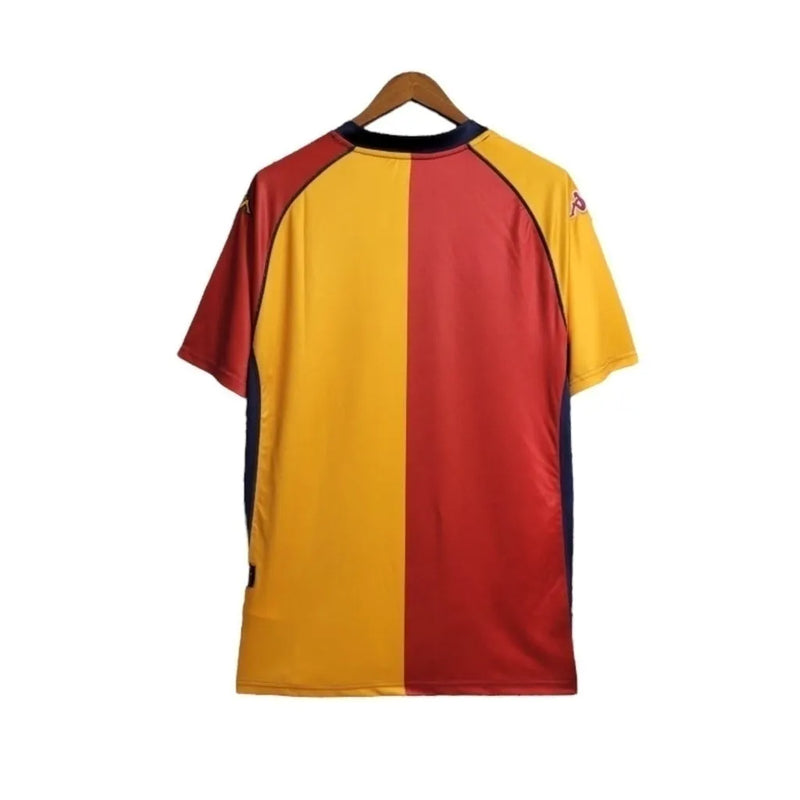 Camisa Retrô Roma I 2001/2002 - Kappa Masculina - Vermelha e amarela