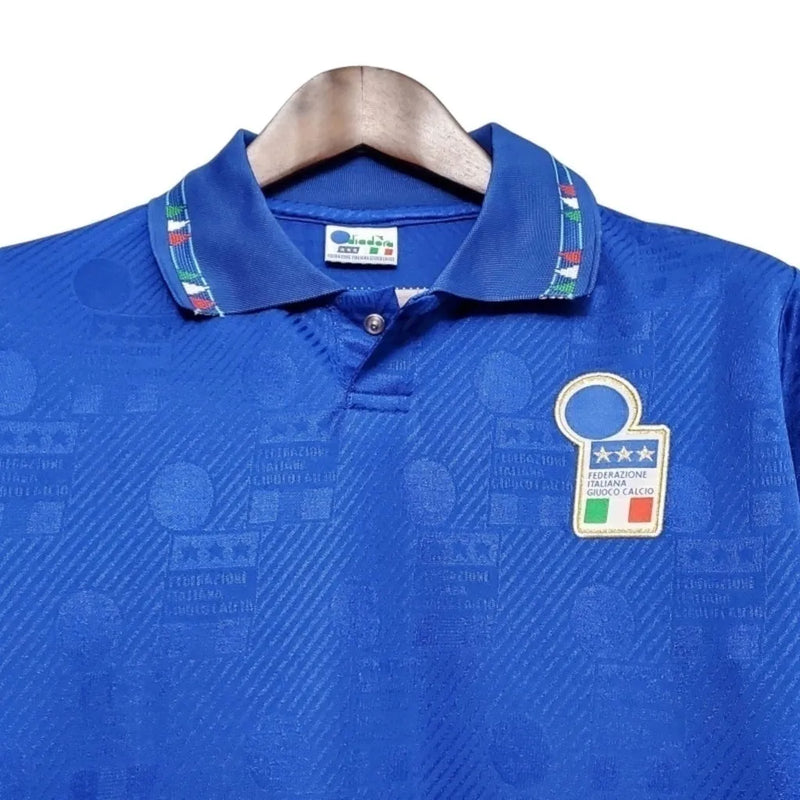 Camisa Retrô Seleção da Itália I 1994 - Diadora Masculina - Azul