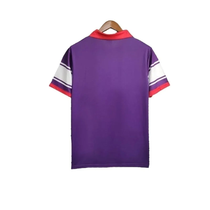 Camisa Retrô Fiorentina I 1984/1985 - Masculina Ennere - Roxa com detalhes em branco e vermelho