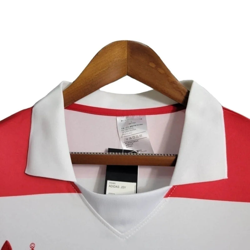 Camisa Retrô Flamengo II 1986 - Adidas Masculina - Branca com detalhes em vermelho