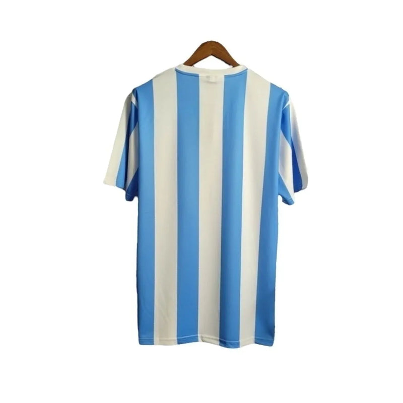 Camisa Retrô Seleção da Argentina I 1986 - Masculina Le Coq Sportif - Branca com detalhes em azul