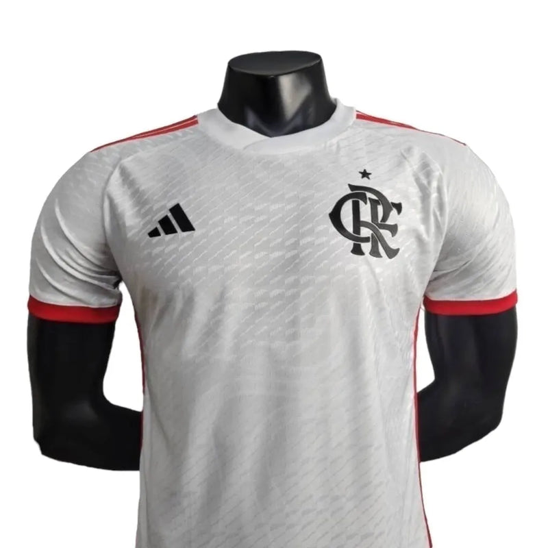 Camisa Flamengo II 24/25 - Jogador Adidas Masculina - Branca com detalhes em vermelho