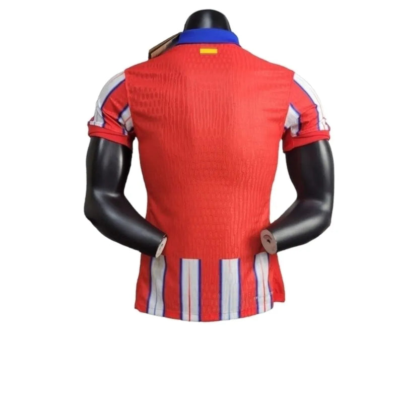 Camisa Atlético de Madrid I 24/25 - Jogador Nike Masculina - Vermelha com detalhes em branco e azul