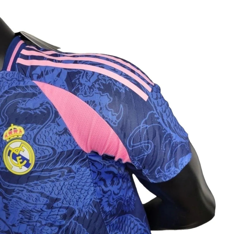 Camisa Real Madrid Edição especial 24/25 - Jogador Adidas Masculina - Azul com detalhes em rosa