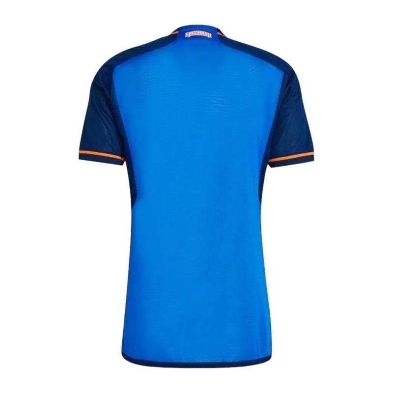 Camisa FC Cincinnati I 24/25 - Torcedor Adidas Masculina - Azul com detalhes em amarelo