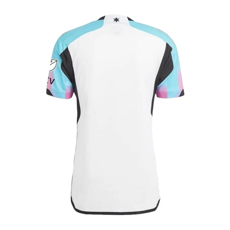 Camisa Minnesota United II 24/25 - Torcedor Adidas Masculina - Branca com detalhes em rosa e azul