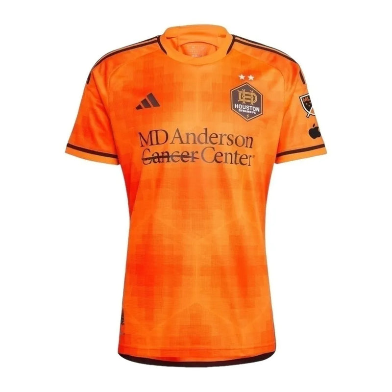 Camisa Houston Dynamo I 24/25 - Torcedor Adidas Masculina - Laranja com detalhes em azul