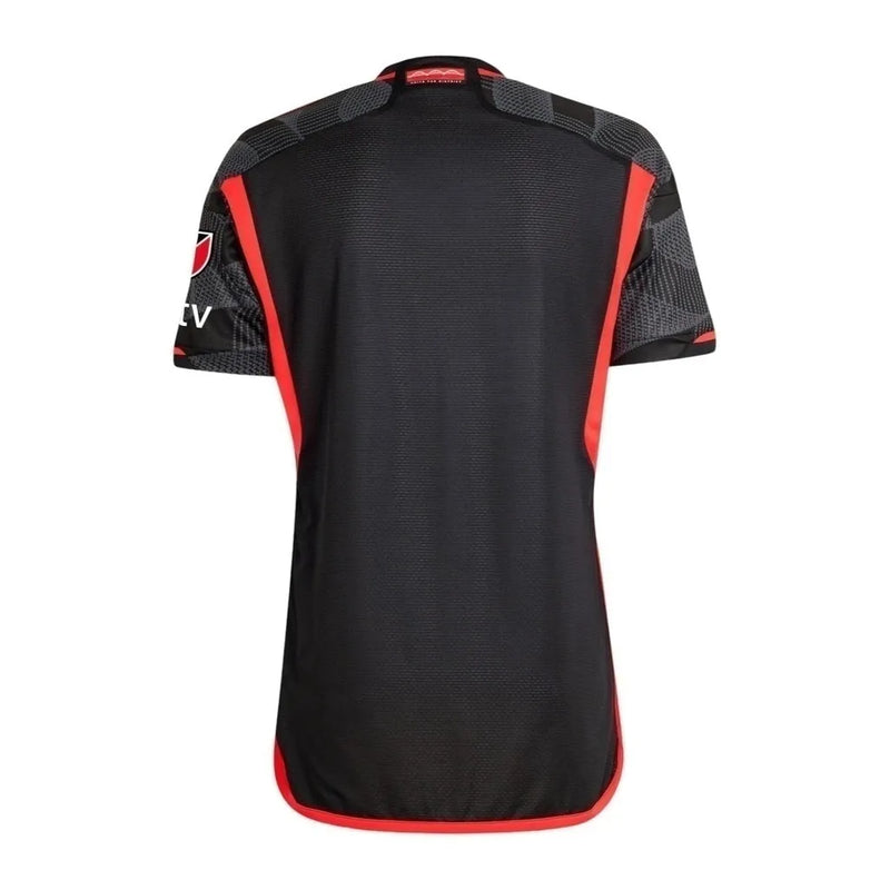 Camisa DC United I 24/25 - Torcedor Adidas Masculina - Preta com detalhes em vermelho e cinza