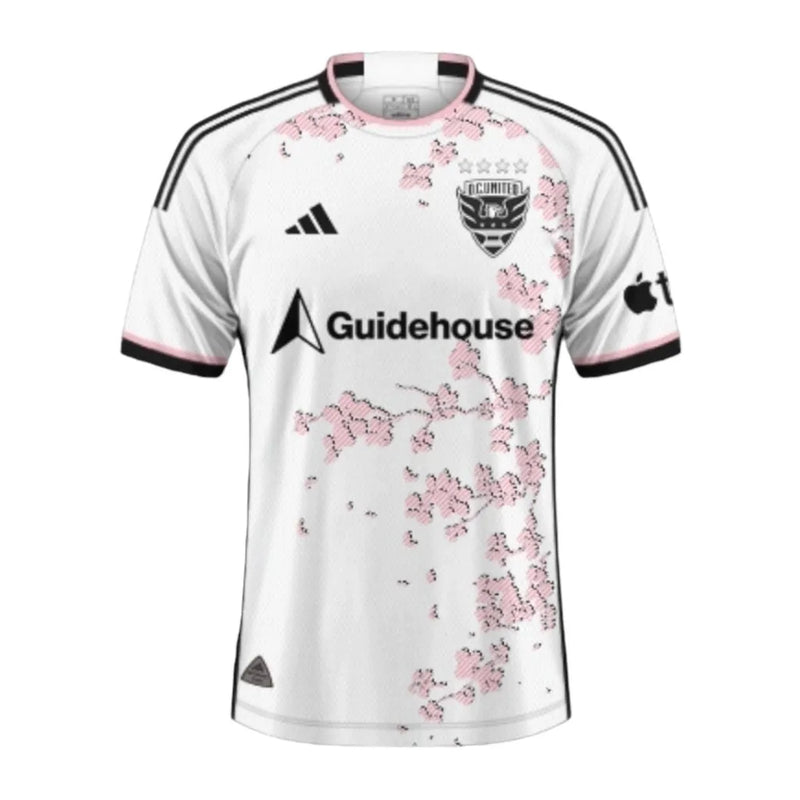 Camisa DC United II 24/25 - Torcedor Adidas Masculina - Branca com detalhes em rosa e preto