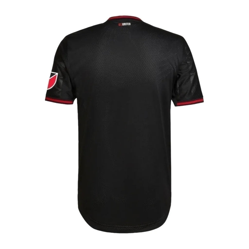 Camisa DC United I 23/24 - Torcedor Adidas Masculina - Preta com detalhes em vermelho e branco e cinza