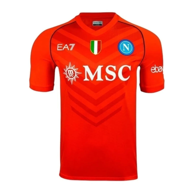 Camisa Napoli Goleiro 23/24 - Torcedor EA7 Masculina - Vermelha