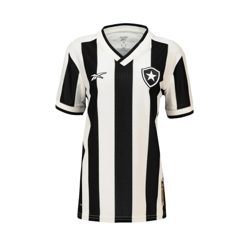 Camisa Botafogo I 24/25 - Torcedor Reebok Feminina - Branca e preta