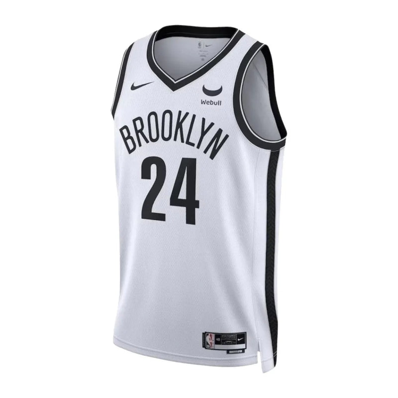 Camiseta Regata NBA Brooklyn Nets 23/24 - Masculina Nike - Branca e azul