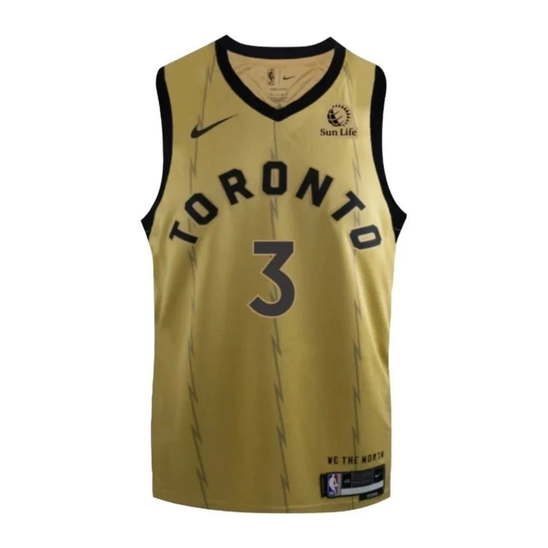 Camiseta Regata NBA Toronto Raptors 23/24 - Masculina Nike - Dourada