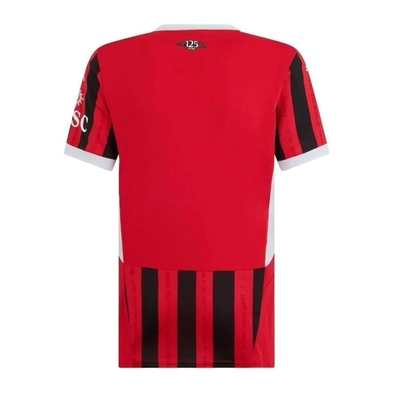 Camisa AC Milan I 24/25 - Torcedor Puma Feminina - Vermelha e preta