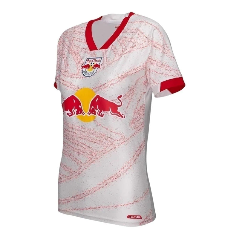 Camisa Red Bull Bragantino I 24/25 - Torcedor Feminina - Branca com detalhes em vermelho