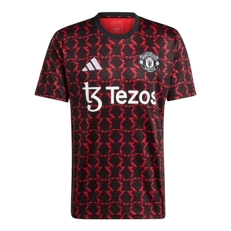 Camisa Manchester United Pré-jogo 24/25 - Torcedor Adidas Masculina - Vermelha