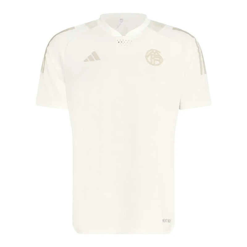 Camisa Bayern de Munique Champions League Pré-jogo 23/24 - Torcedor Adidas Masculina - Off white