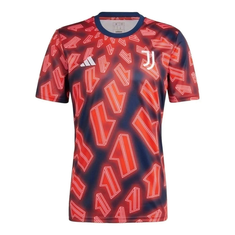 Camisa Juventus Pré-jogo 23/24 - Torcedor Adidas Masculina - Azul com detalhes em vermelho