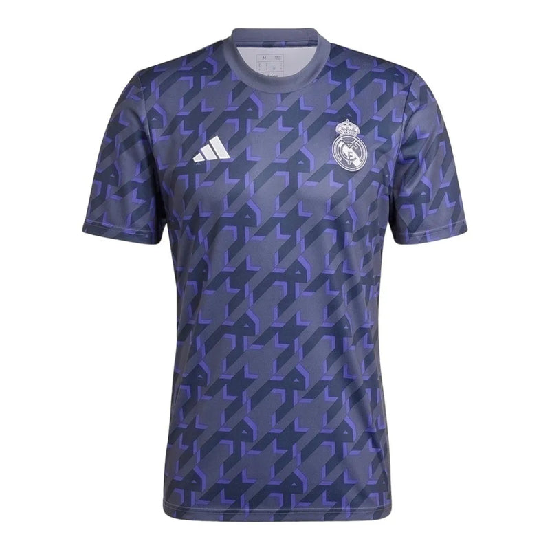 Camisa Real Madrid Pré-jogo 24/25 - Torcedor Adidas Masculina - Roxa