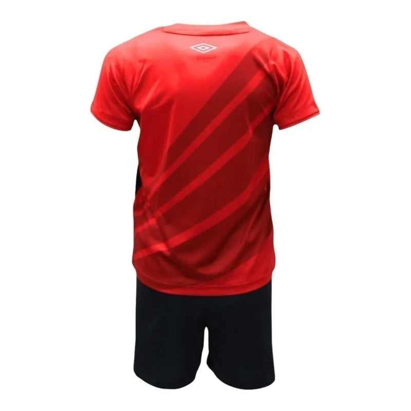 Kit Infantil Athletico Paranaense I 24/25 - Umbro - Vermelho e preto