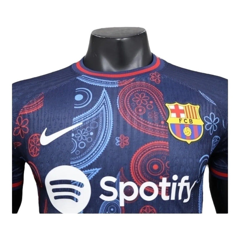 Camisa Barcelona Edição especial 24/25 - Jogador Nike Masculina - Azul com detalhes em vermelho