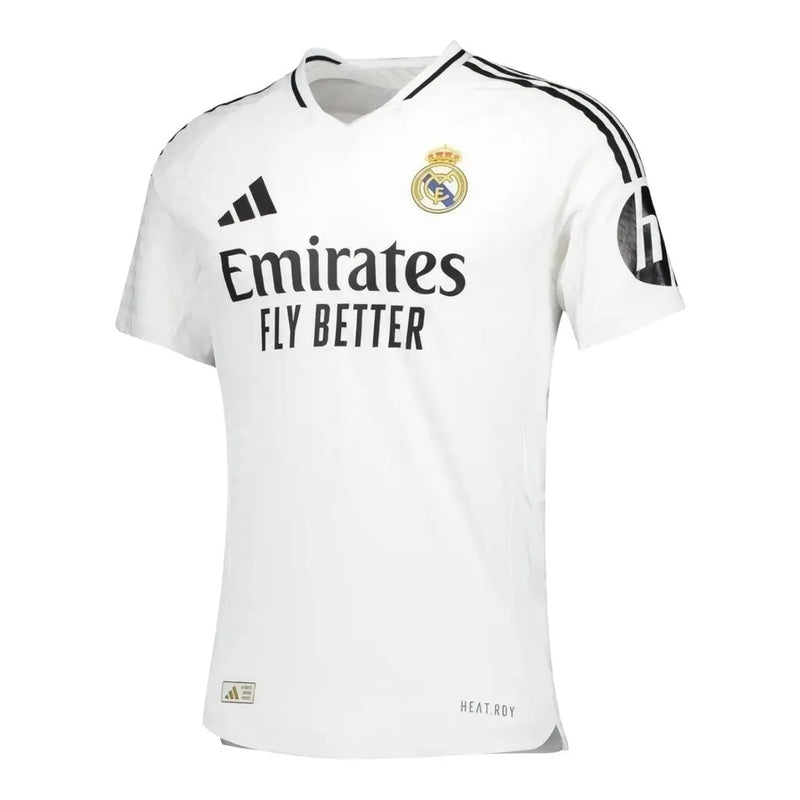 Camisa Real Madrid I 24/25 - Torcedor Adidas Masculina - Branca com detalhes em preto