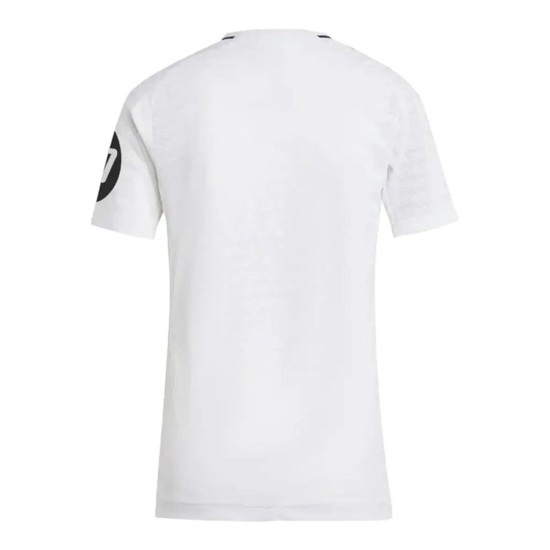 Camisa Real Madrid I 24/25 - Torcedor Adidas Feminina - Branca com listras pretas