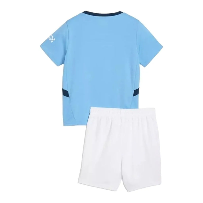 Kit Infantil Manchester City I 24/25 - Puma - Azul e branco