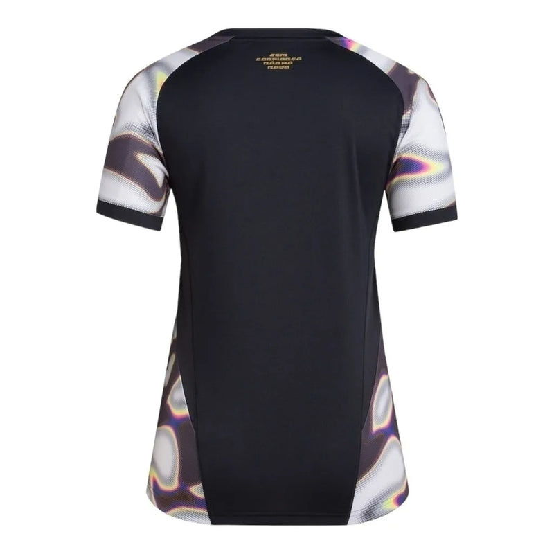 Camisa Inter Miami Pré-jogo 24/25 - Torcedor Adidas Feminina - Preta com detalhes em bege