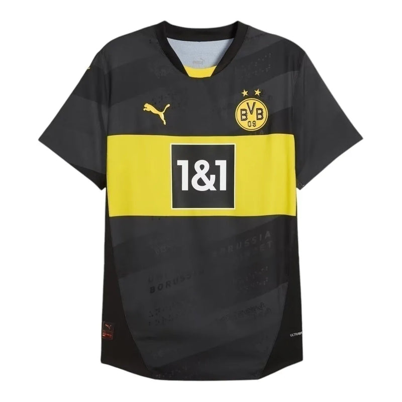 Camisa Borussia Dortmund II 24/25 - Torcedor Puma Masculina - Preta com detalhes em amarelo