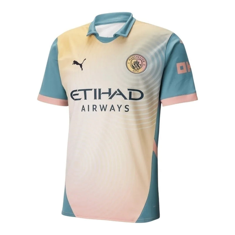 Camisa Manchester City IV 24/25 - Torcedor Puma Masculina - Bege com detalhes em cinza