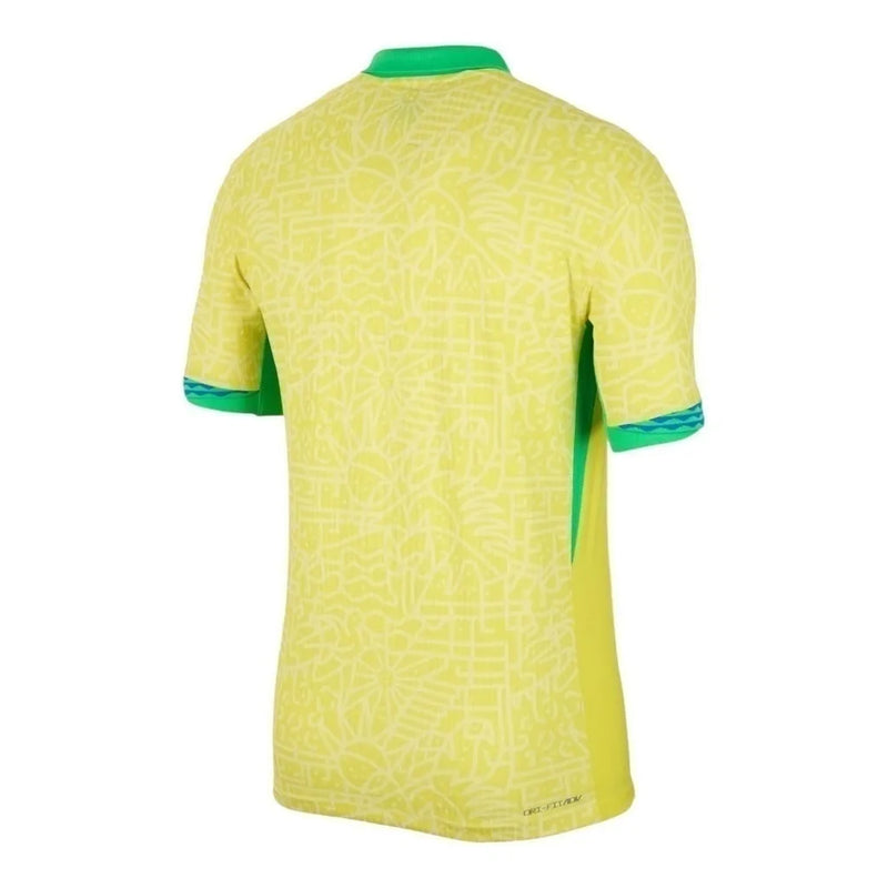 Camisa Seleção Brasileira I 24/25 - Torcedor Nike Masculina - Amarela com detalhes em verde