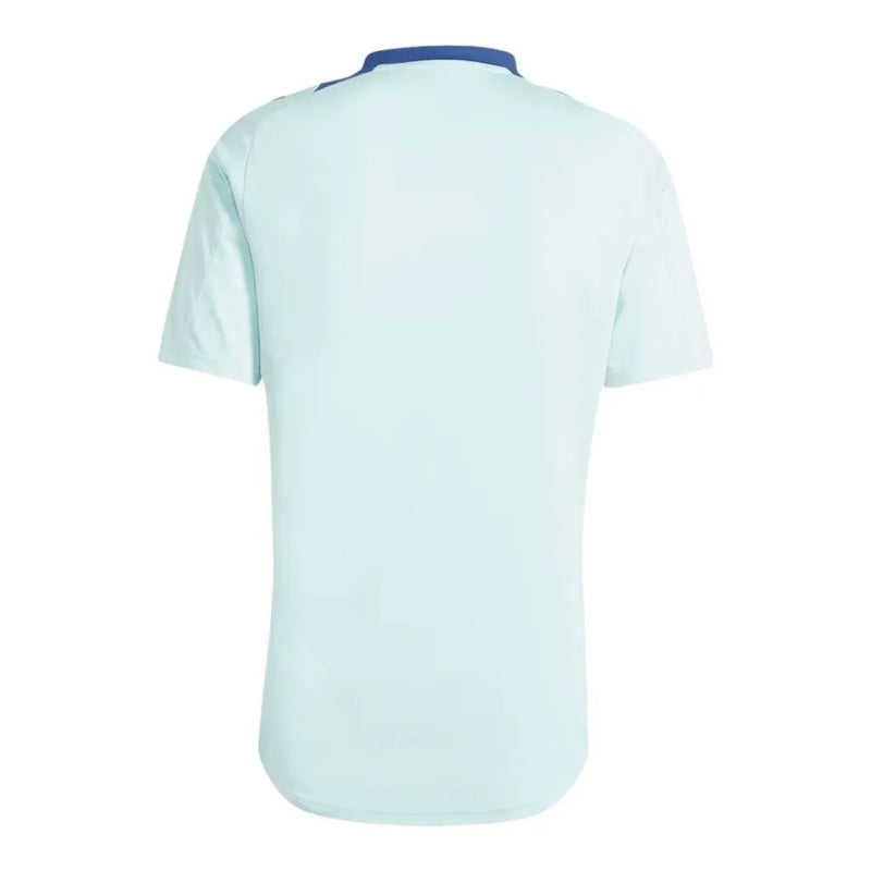 Camisa Seleção da Espanha Treino 24/25 - Torcedor Adidas Masculina - Azul com detalhes em vermelho