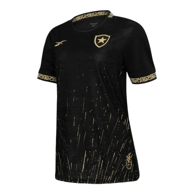 Camisa Botafogo II 24/25 - Torcedor Reebok Feminina - Preta com detalhes em dourado