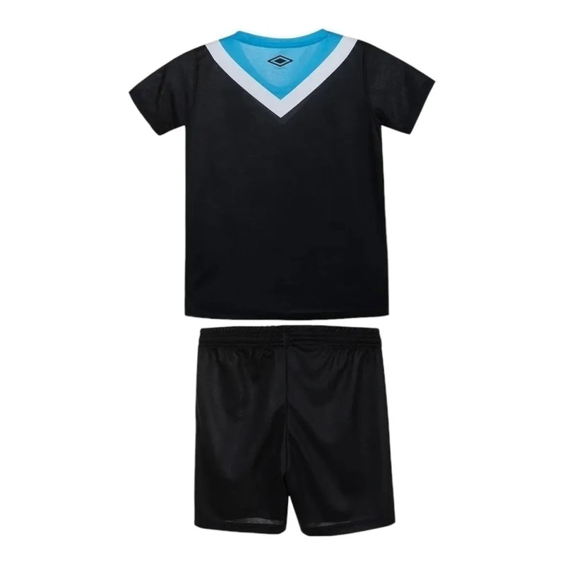 Kit Infantil Grêmio III 24/25 - Umbro - Preto com detalhes em azul e branco