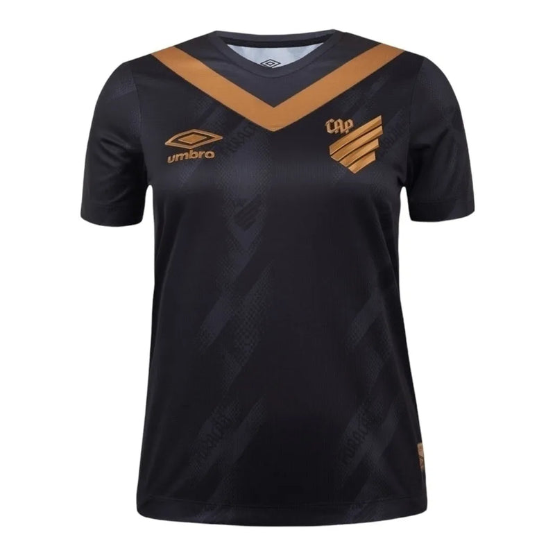 Camisa Athletico Paranaense III 24/25 - Torcedor Umbro Feminina - Preta com detalhes em dourado