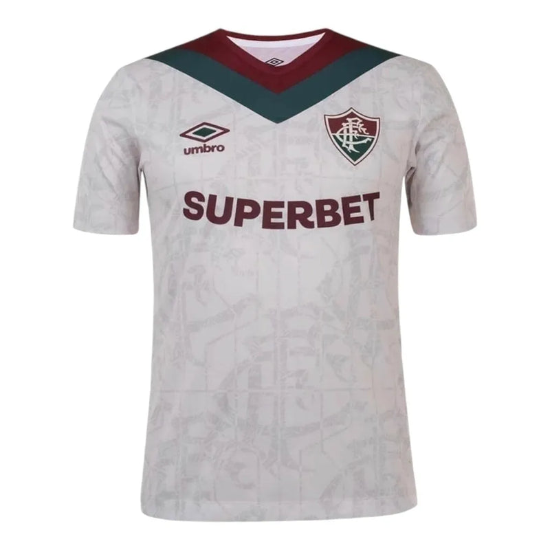 Camisa Fluminense III 24/25 - Torcedor Umbro Masculina - Branca com detalhes em vermelho e verde