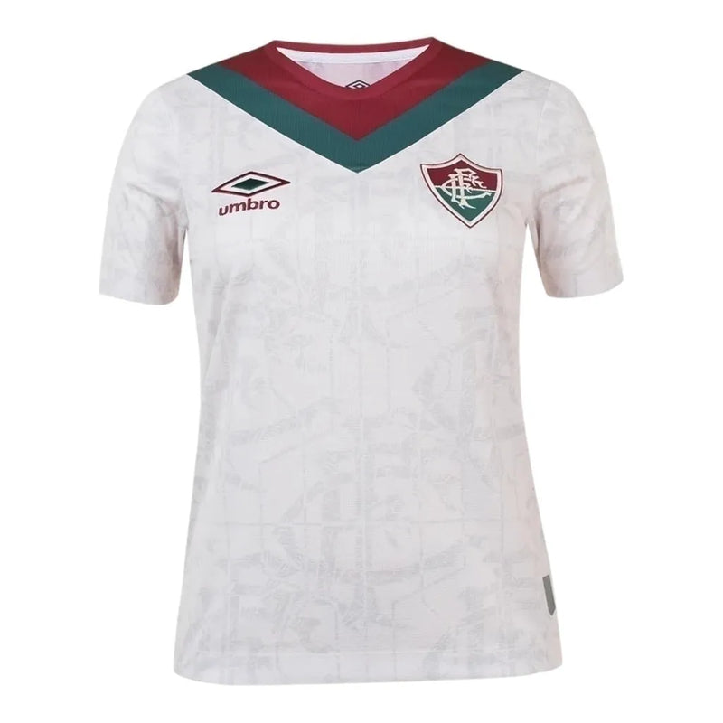 Camisa Fluminense III 24/25 - Torcedor Umbro Feminina - Branca com detalhes em verde e vermelho