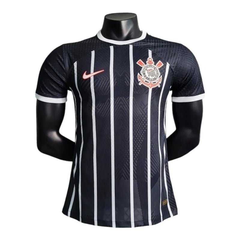 Camisa Corinthians II 23/24 - Jogador Nike Masculina - Preta com listras brancas