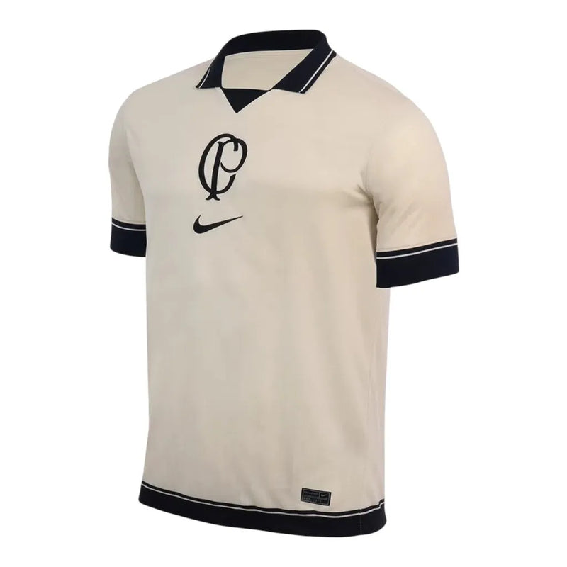 Camisa Corinthians Fourth 23/24 - Torcedor Nike Masculina - Bege com detalhes em preto