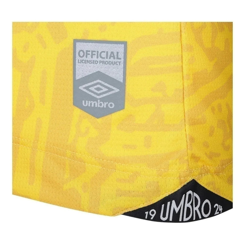 Camisa Santos III 24/25 - Torcedor Umbro Feminina - Amarela com detalhes em preto