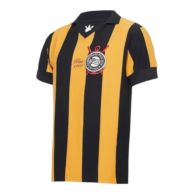 Camisa Retrô Corinthians 1969 - Masculina - Amarela e preta