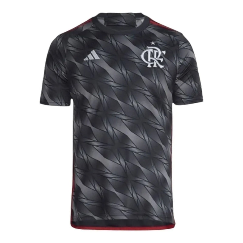 Camisa Flamengo III 24/25 - Torcedor Adidas Masculina - Preta com detalhes em cinza e vermelho