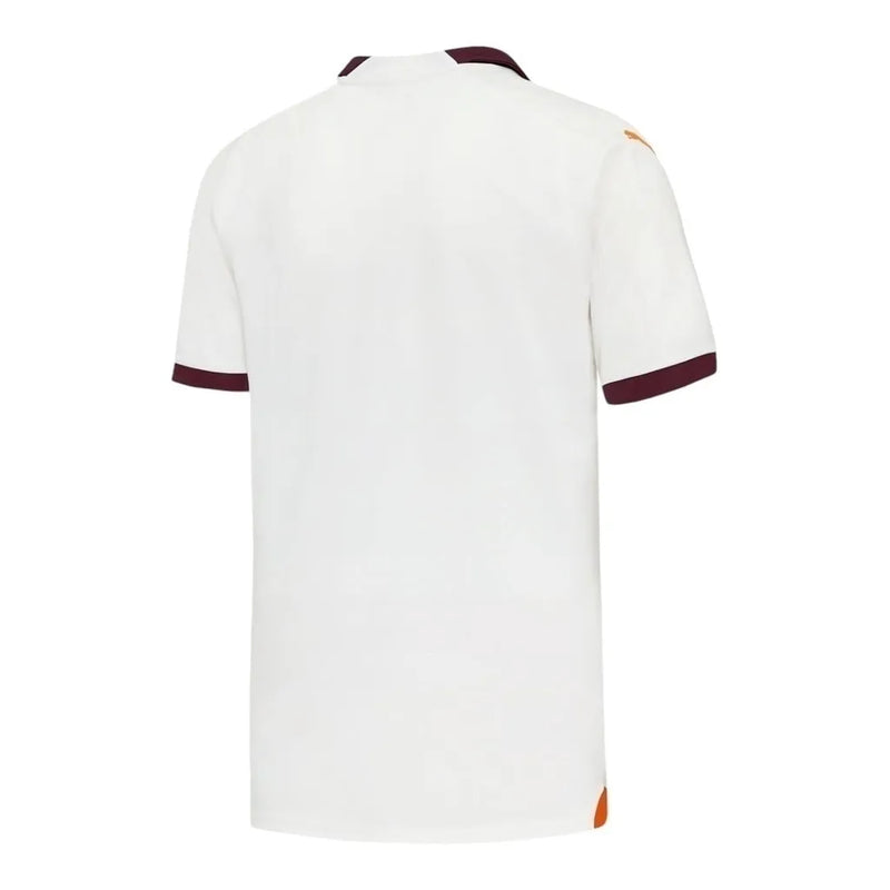 Camisa Manchester City II 23/24 - Torcedor Puma Masculina - Branca com detalhes em vinho