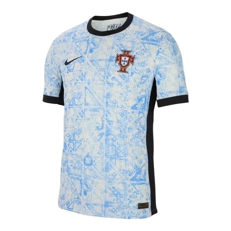 Camisa Seleção de Portugal II 24/25 - Torcedor Nike Masculina - Branca com detalhes em azul