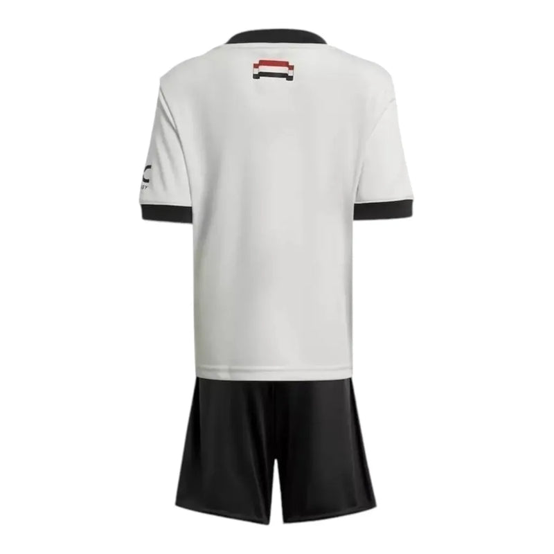 Kit Infantil Manchester United III 24/25 - Adidas - Preto e branco