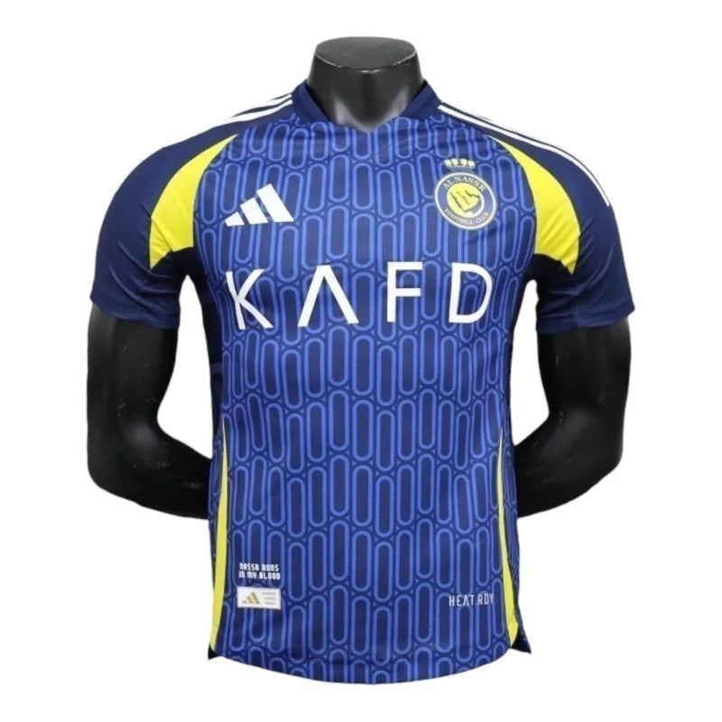 Camisa Al-Nassr II 24/25 - Jogador Adidas Masculina - Azul com detalhes em amarelo e branco