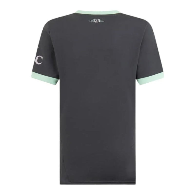 Camisa AC Milan III 24/25 - Torcedor Puma Feminina - Cinza com detalhes em verde